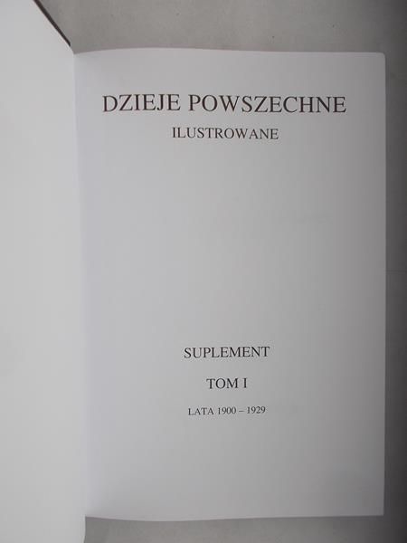 Ilustrowane dzieje powszechne, suplement, tom I