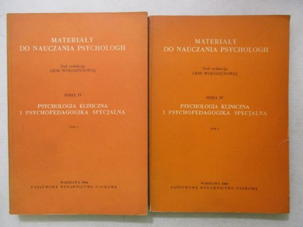 Materiały do nauczania psychologii, Tom I-II