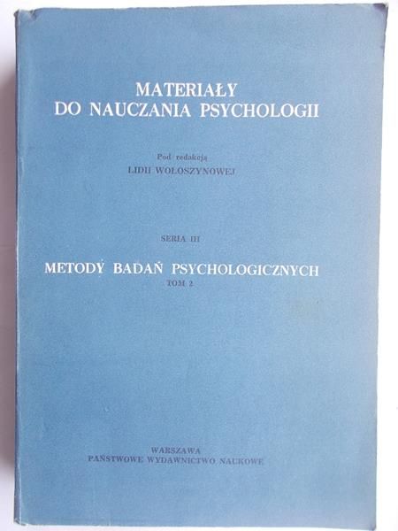 Metody badań psychologicznych tom 2