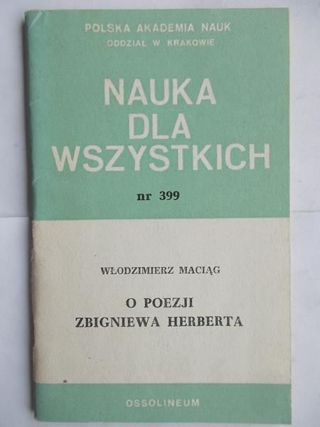 O poezji Zbigniewa Herberta