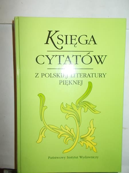 Księga cytatów z polskiej literatury pięknej