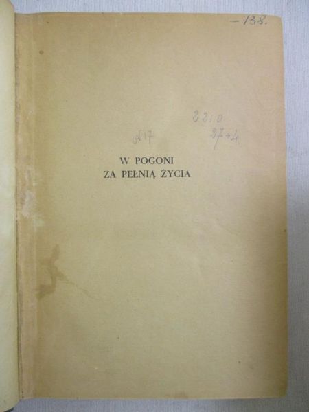 Harris Frank - W pogoni za pełnią życia, 1949 r.