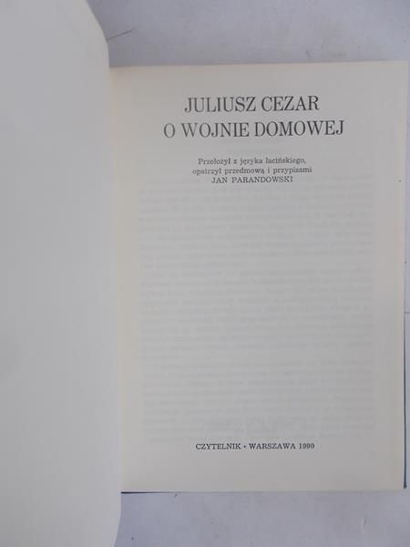 Juliusz Cezar - O wojnie domowej