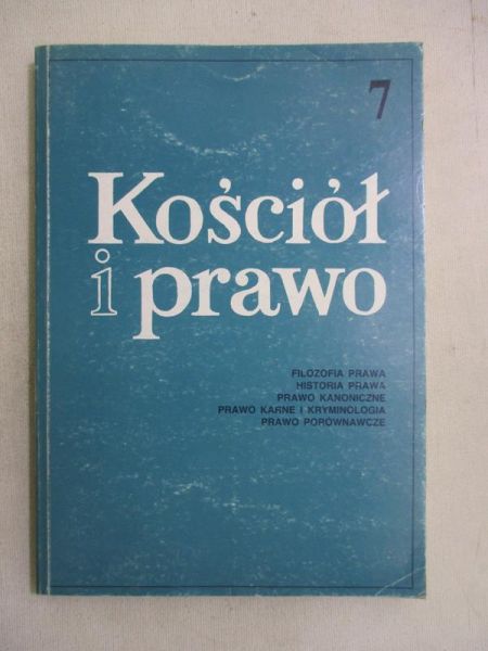 Kościół i prawo, Tom 7