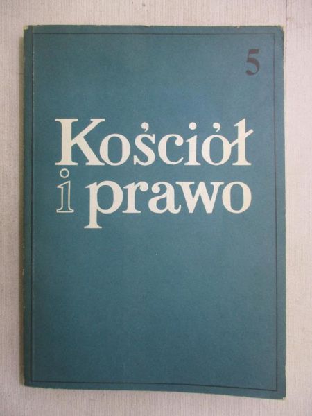 Kościół i prawo, Tom 5