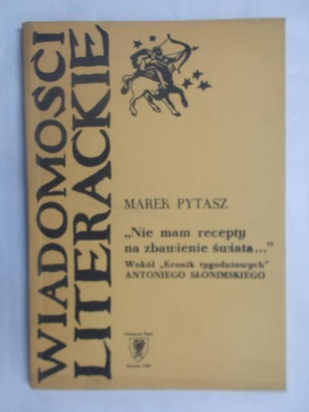 "Nie mam recepty na zbawienie świata..."