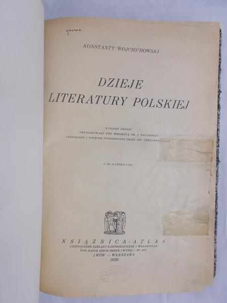 Dzieje literatury polskiej, 1926 r.
