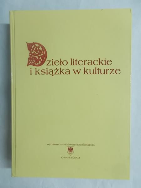 Dzieło literackie i książka w kulturze
