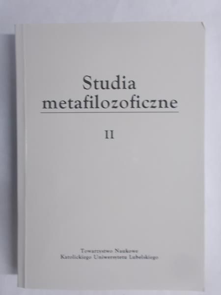 Studia metafilozoficzne, Tom II