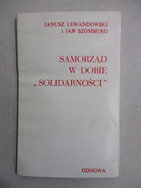 Lewandowski Janusz - Samorząd w dobie Solidarności