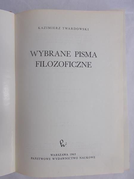 Wybrane pisma filozoficzne
