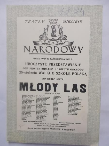 Młody las, 1930 r.