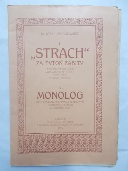 ,,Strach'' za tytoń zabity, 1919 rok