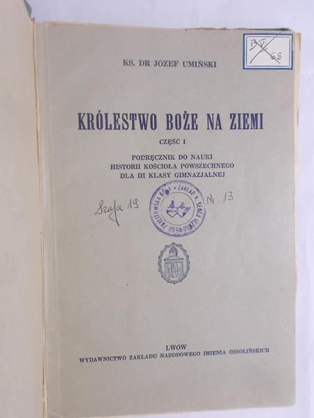 Królestwo Boże na ziemi, Część I, ? 1938 r.