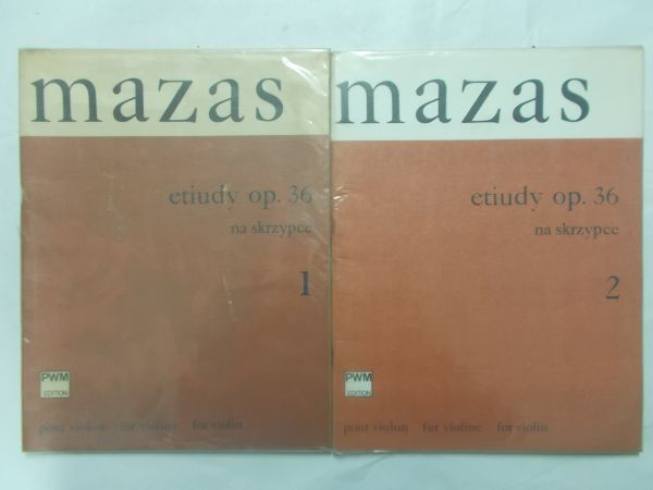 Mazas. Etiudy op. 36 na skrzypce, cz. I i II