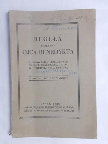 (pretł.) - Reguła św. Ojca Benedykta, 1928 r.