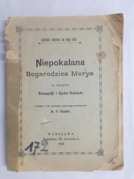 Niepokalana Bogarodzica Maryja, 1933 r.
