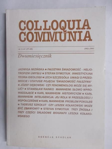 Mizińska Jadwiga (red.) - Colloquia communia