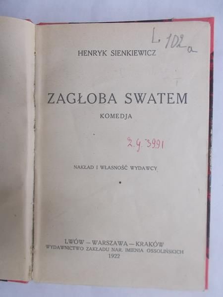 Zagłoba swatem, 1922 r.