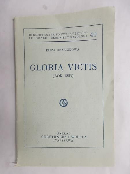 Gloria Victis, 1930 r.