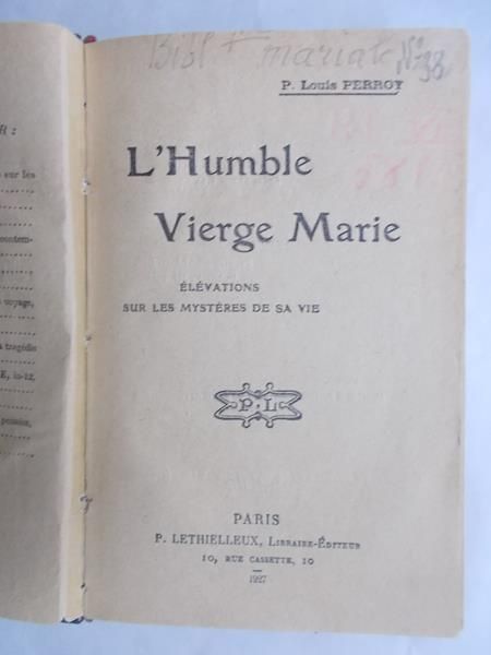 L'Humble Vierge Marie, 1927 r.