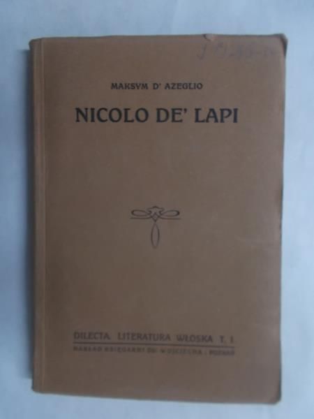 Nicolo de' Lapi, 1921 r.