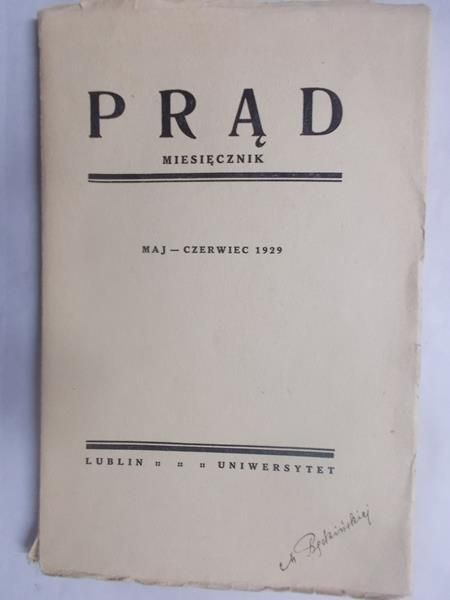 Szynański Antoni - Prąd. Miesięcznik