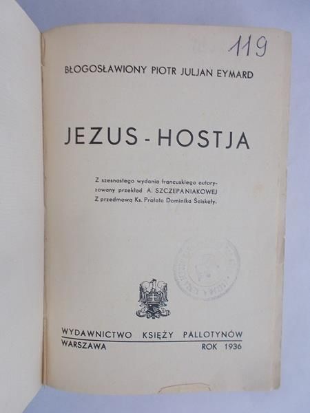 Jezus-Hostja, 1936 r.