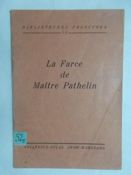 La Farce de Maitre Pathelin, 1936 r.
