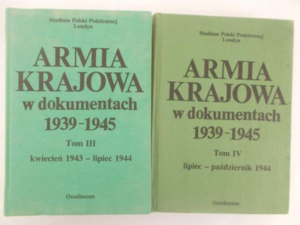 Armia Krajowa w dokumentach 1939-1945, tom III i IV