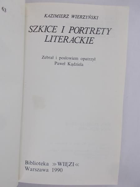 Szkice i portrety literackie