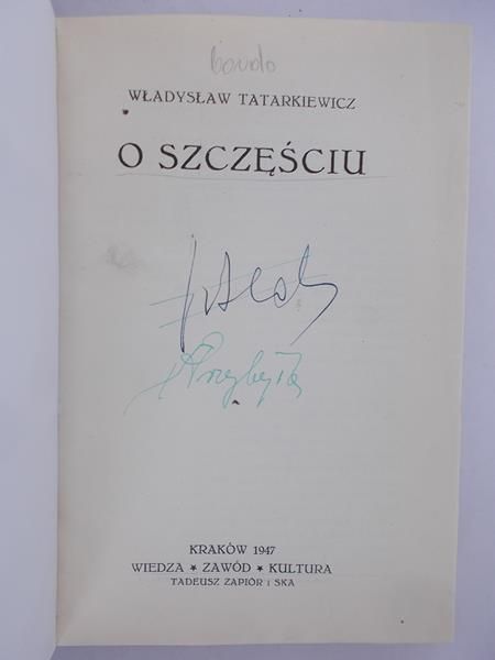 O szczęściu, 1947 r.