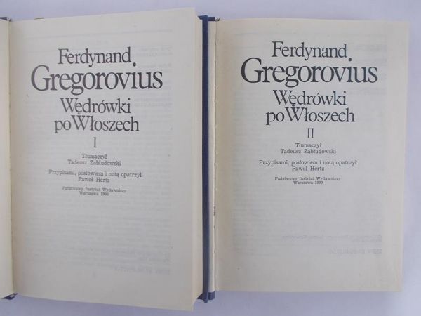 Gregorovius Ferdynand - Wędrówki po Włoszech, Tom I - II