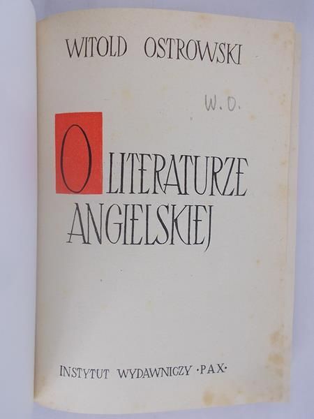 O literaturze angielskiej