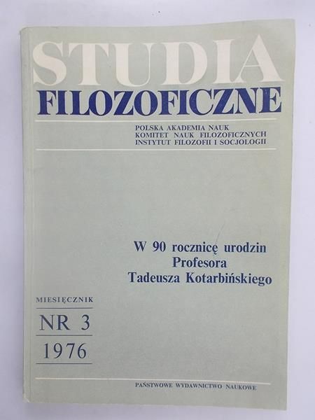 Kuczyński Janusz (red.) - W 90. rocznicę urodzin Profesora Tadeusza Kotarbińskiego. Studia filozoficzne.