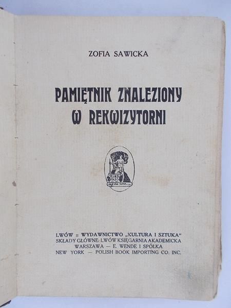 Pamiętnik znaleziony w rekwizytorni. R. 1913