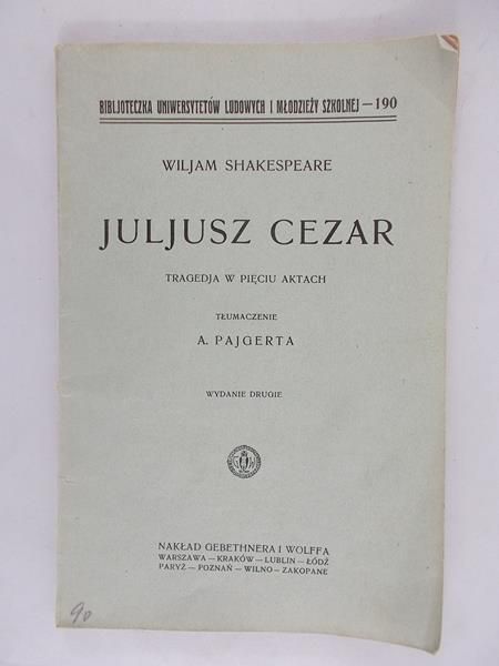 Juljusz Cezar, 1926 r.