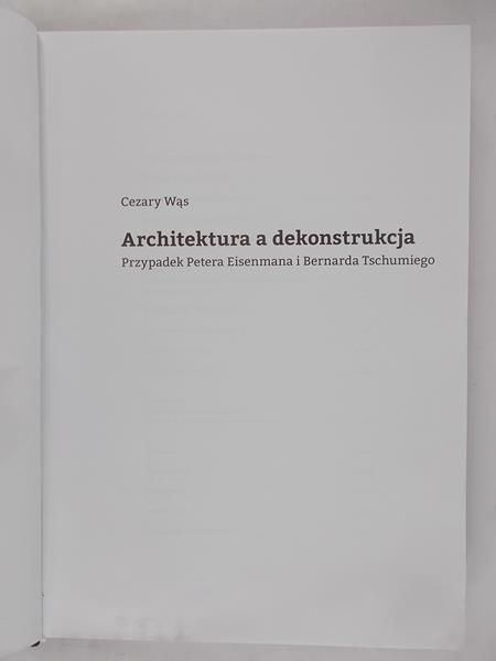 Architektura a dekonstrukcja