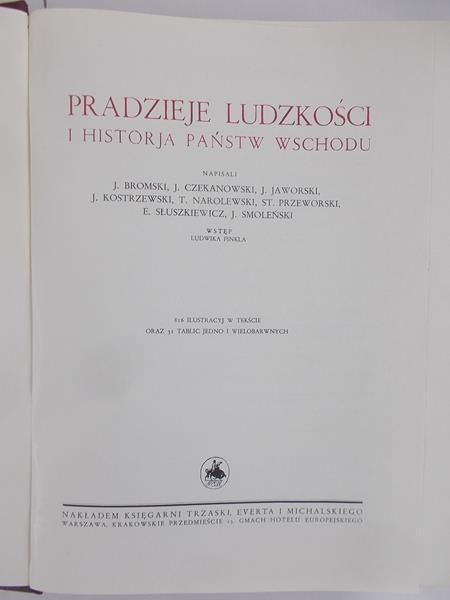 Wielka historja powszechna. Pradzieje ludzkości i historia państw wschodu, Tom I