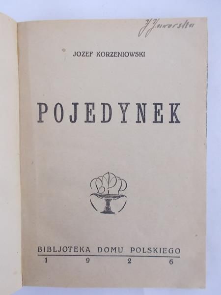 Pojedynek, 1926 r.
