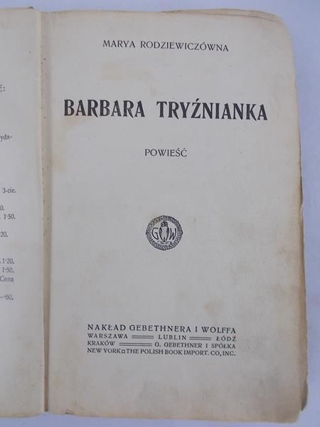 Barbara Tryźnianka, 1914 r.