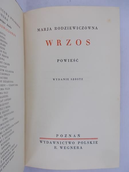 Pisma, tom V. Wrzos, ok 1938 r.