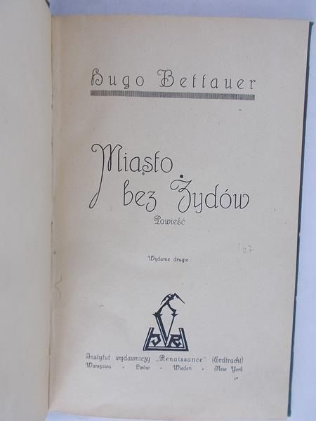 Miasto bez Żydów, 1925 r.