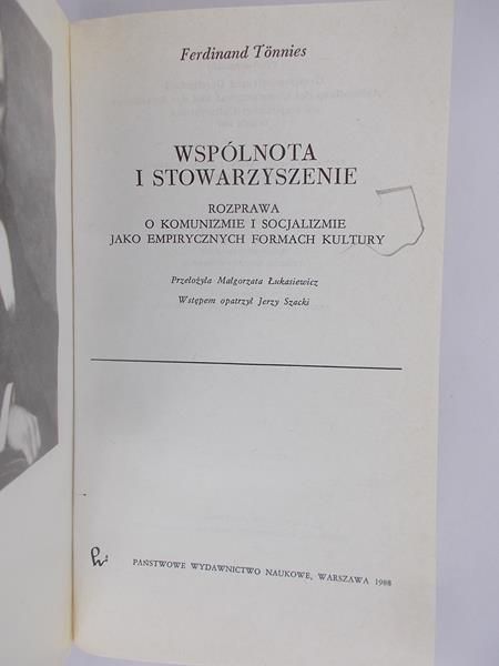 Tönnies   - Wspólnota i stowarzyszenie