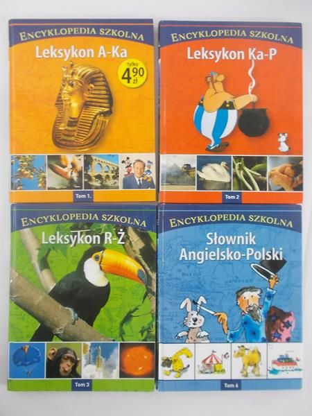 Leksykon. Encyklopedia szkolna , tom I-III + Słownik angielsko polski