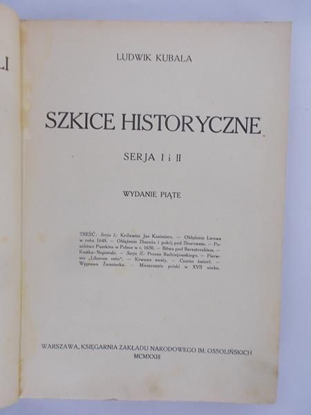 Dzieła a Kubali. Tom II. 1923r.