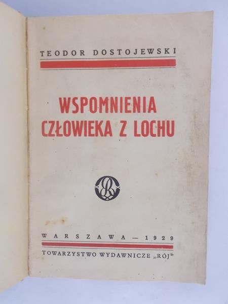Wspomnienia człowieka z lochu, 1929 r.