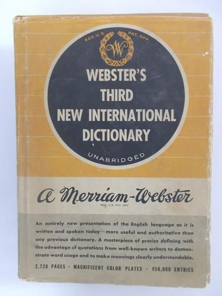 Webster's Third New International Dictionary of the english language unabridged