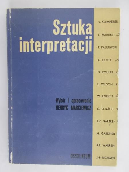 Sztuka interpretacji, tom II