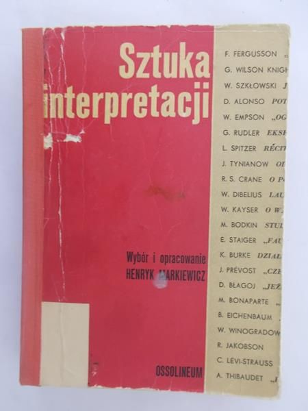 Sztuka interpretacji, tom I